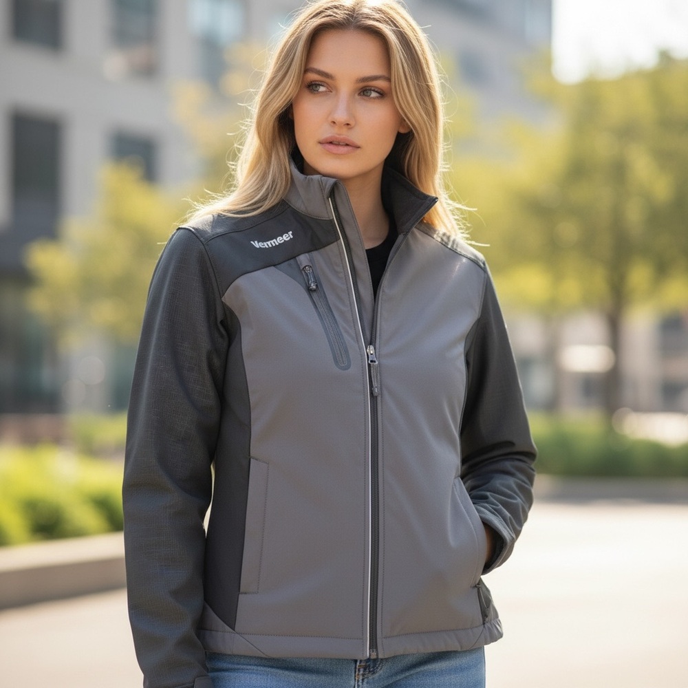 North End Charcoal Gray Nylon With Fleece Lining‎ Size Medium Woman's Jacket